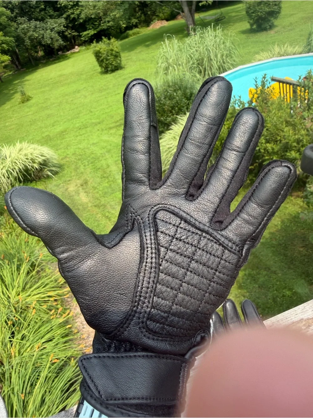 Harley-Davidson Genuine Goatskin Leather Motorcycle Riding Gloves Black M